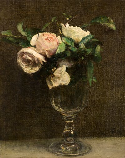 Roses by Ignace Henri Jean Fantin Latour