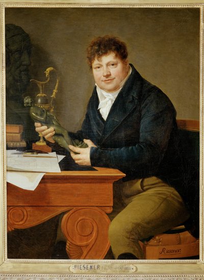 Antoine-Andre Ravrio, Imperial Bronze-smith, Cousin of the Artist by Henri Francois Riesener