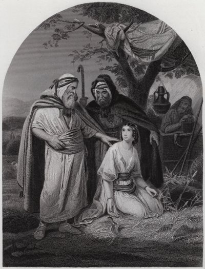 Boaz and Ruth by Henri Frederic (after) Schopin
