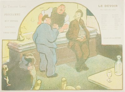 Fourth Performance: Le Devoir, for Le Théâtre Libre by Henri Gabriel Ibels