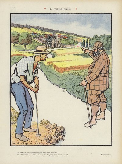 The Old Church (Illustration for Le Rire) by Henri Gabriel Ibels