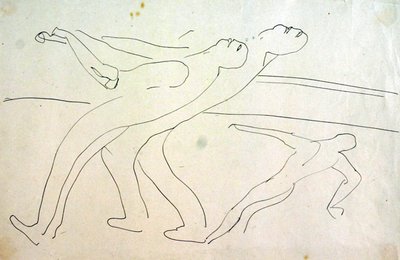 Men Pulling Open Lock Gates by Henri Gaudier Brzeska