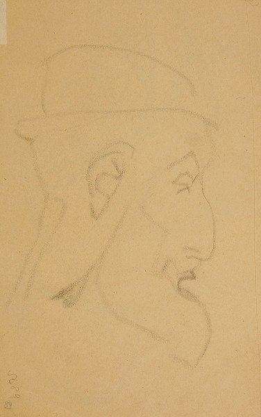 Portrait of an Old Man, right profile by Henri Gaudier Brzeska