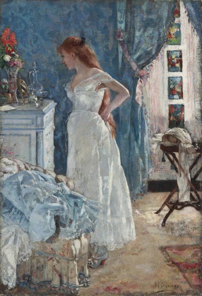 La toilette (Young Girl in Negligee) by Henri Gervex
