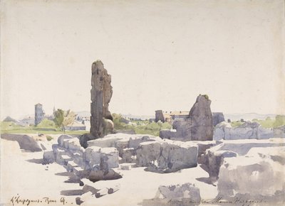 View of the Colosseum from the Basilica of Domitian and the Flavian Palace, Rome, 1864 by Henri Joseph Harpignies
