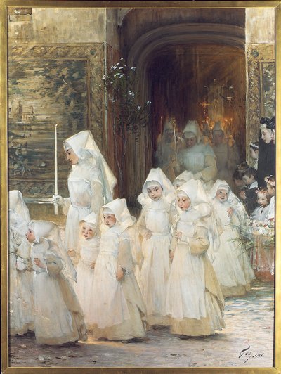 Procession of Young Girls on Confirmation Day, L