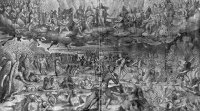 Life of Christ, Last Judgement, preparatory study of tapestry cartoon for the Church Saint-Merri in Paris, c.1585-90 by Henri Lerambert