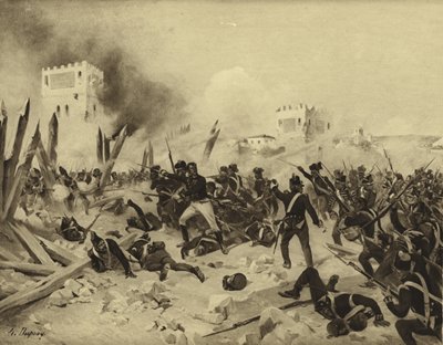 Battle of Badajoz by Henri Louis Dupray