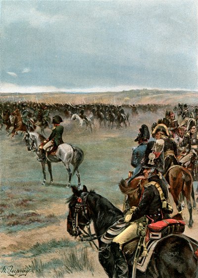 Galloping Past Before the Emperor by Henri Louis Dupray