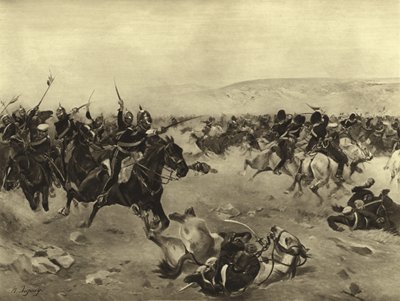 The Charge of the Heavy Brigade, Battle of Balaclava, 1854 by Henri Louis Dupray