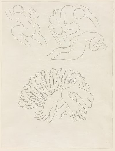 Another Fan, by Mademoiselle Mallarmé, plate 21 from Poems of Mallarmé by Henri Matisse