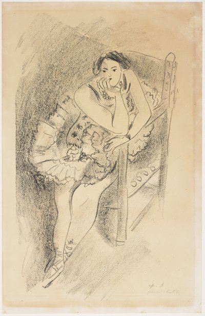 Dancer in Wooden Armchair by Henri Matisse
