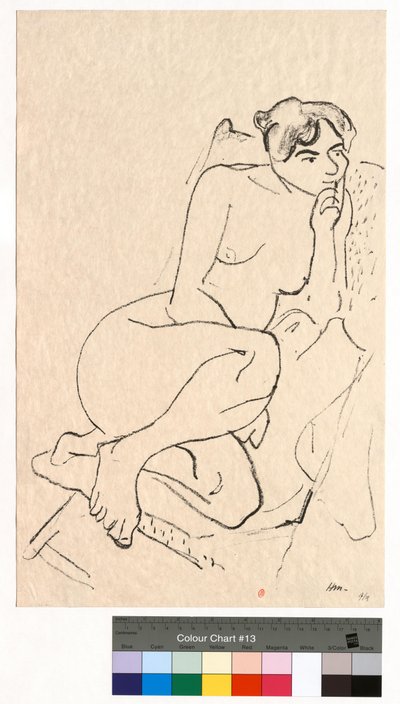 Pensive Figure in a Folding Chair by Henri Matisse