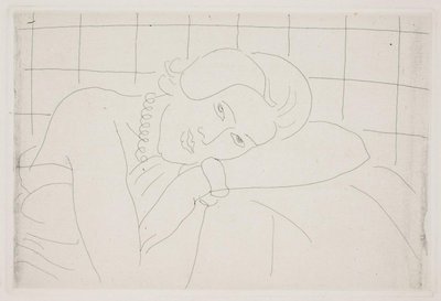 Woman Resting Her Head on Her Arm. Half-Length Figure by Henri Matisse