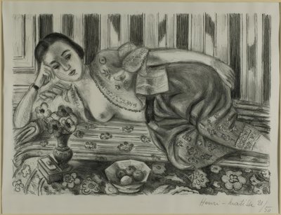 Odalisque in Red Satin Pantaloons by Henri Matisse