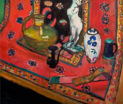 Statuette and Vases on an Oriental Carpet by Henri Matisse