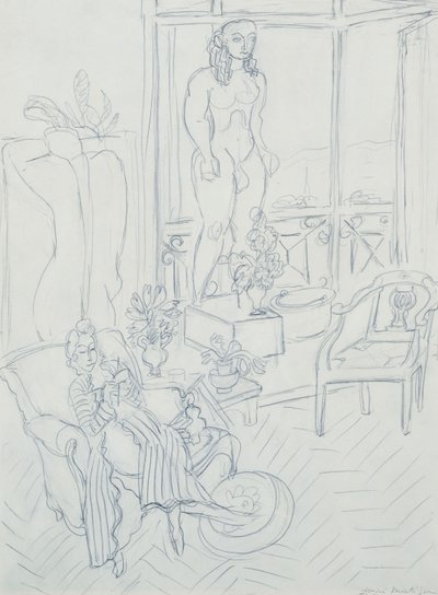 Woman in an Interior; Hotel Regina, Cimiez, Nice by Henri Matisse