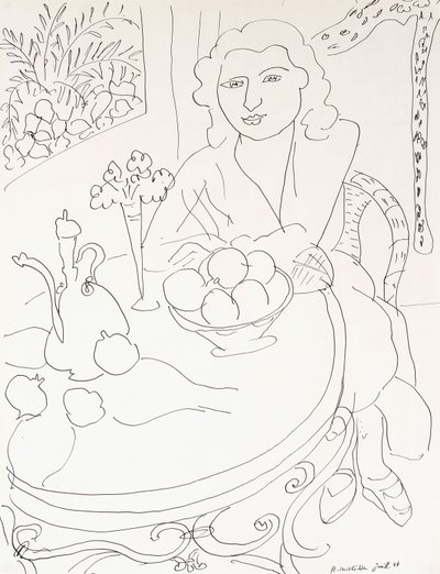 Young Woman at the Table by Henri Matisse
