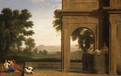 Classical Landscape with Figures by Henri Mauperche