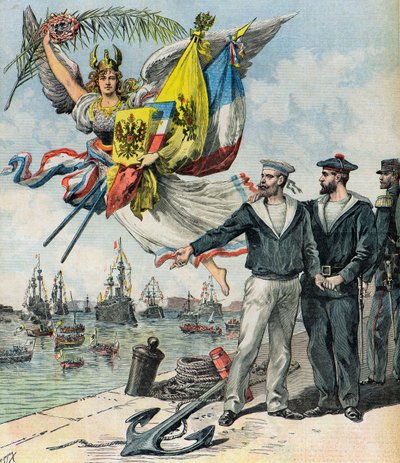 Fraternal Entente between Russia and France by Henri Meyer