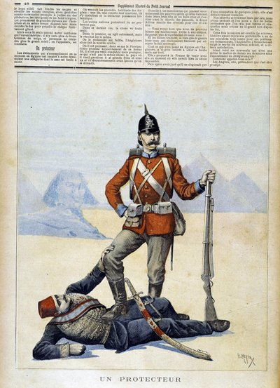 Humorous drawing on English imperialism in Egypt - in “Le Petite Journal” of 11/02/1893 by Henri Meyer