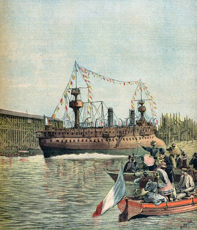 Launch of the French Cruiser Le Suchet by Henri Meyer