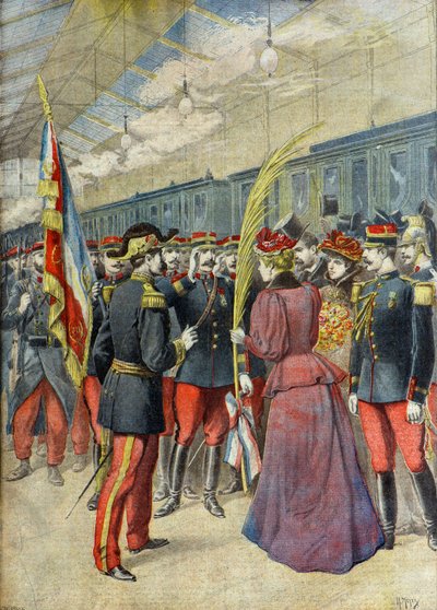 Colonel Bizot Receives the Honors of the Ladies of Perpignan by Henri Meyer