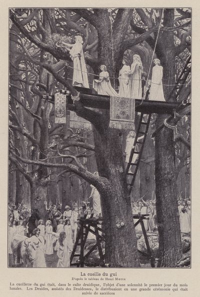 Druids Cutting the Mistletoe on the Sixth Day of the Moon by Henri Paul (after) Motte