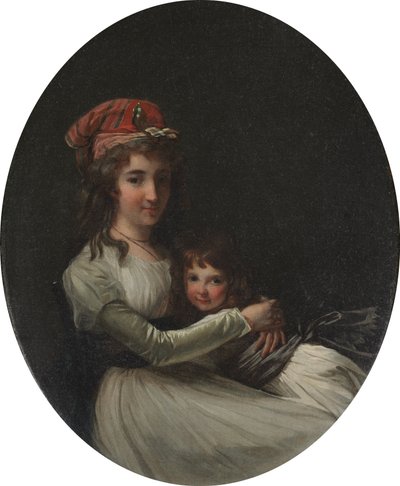 Portrait of a Mother and Daughter by Henri Pierre Danloux