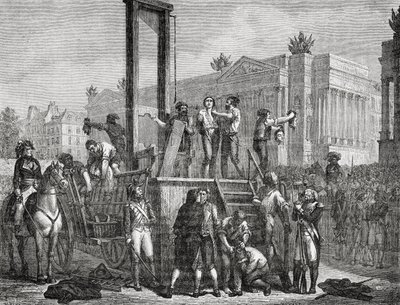 The Execution of Robespierre and His Followers in 1794, Engraved by Jonnard by Henri Renaud