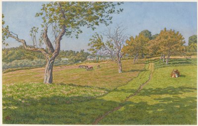 Fields at Auffay by Henri Rivière