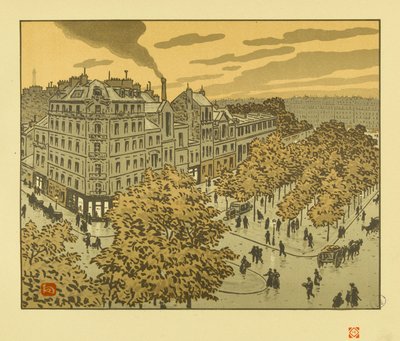 From Boulevard de Clichy [The Thirty-Six Views of the Eiffel Tower] by Henri Rivière