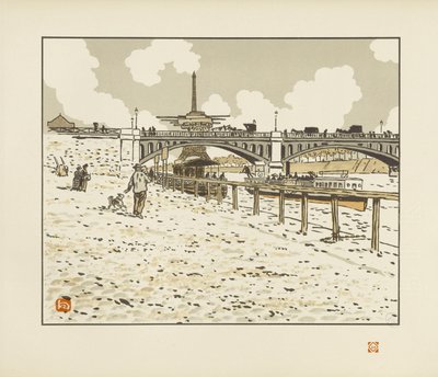 From the Grenelle Bridge [The Thirty-Six Views of the Eiffel Tower] by Henri Rivière
