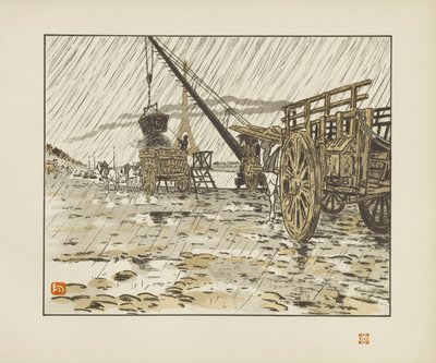 From the Passy Quay, in the Rain [The Thirty-Six Views of the Eiffel Tower] by Henri Rivière