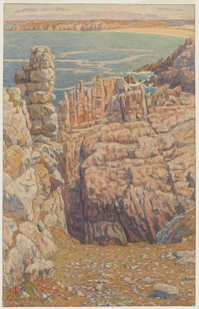 Cliffs of Camaret by Henri Rivière