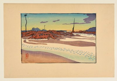 [The markers: La Bouche, Chéruette and the cove at twilight] by Henri Rivière