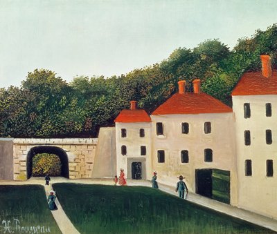 Landscape with an Arch and Three Houses, 1907 by Henri Rousseau