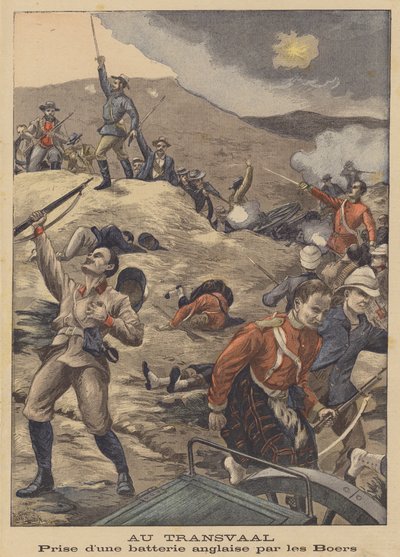 Capture of a British Gun Battery by the Boers in South Africa by Henri Rudaux