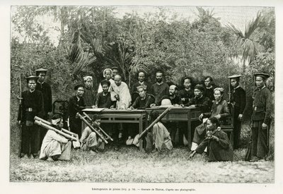 Interrogation of Pirates. Engraving by Thiriat, after a photograph, to illustrate the story 