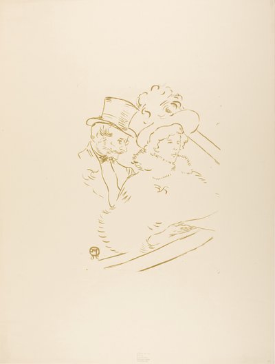 At the Concert by Henri de Toulouse-Lautrec