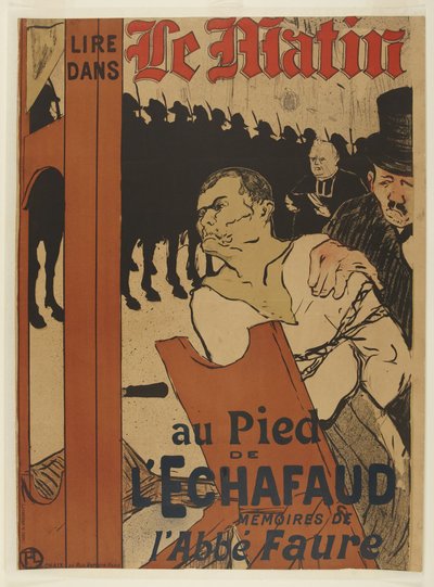At the Foot of the Scaffold by Henri de Toulouse-Lautrec