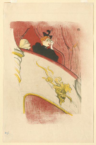 Balcony with a Gilded Grotesque Mask by Henri de Toulouse-Lautrec