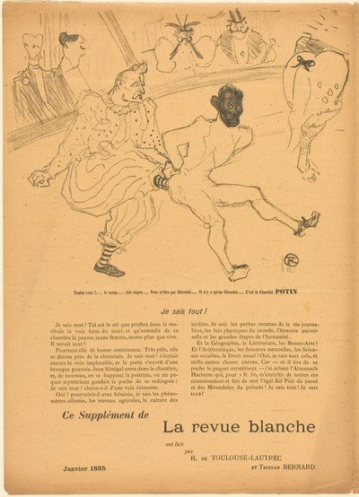 Footit and Chocolat [left recto] by Henri de Toulouse-Lautrec