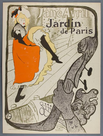 Jane Avril, Jardin de Paris by Henri de Toulouse-Lautrec