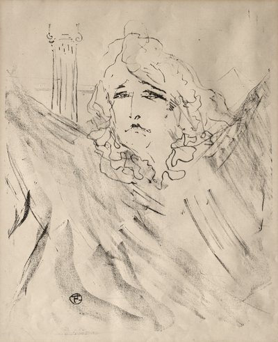 Portraits of Actors and Actresses: Thirteen Lithographs: Sarah Bernhardt by Henri de Toulouse-Lautrec