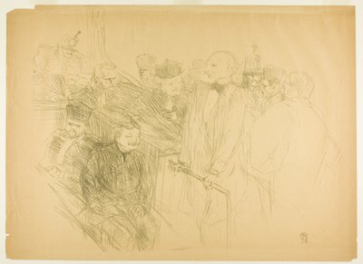 The Arton Trial, Ribot Giving Evidence (second plate) by Henri de Toulouse-Lautrec