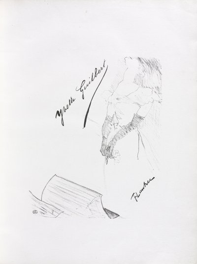 Yvette Guilbert-English Series: Frontispiece by Henri de Toulouse-Lautrec