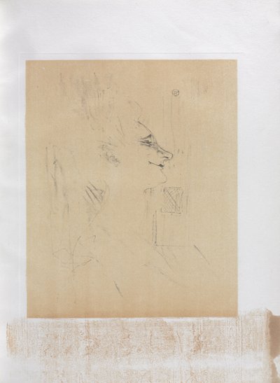 Yvette Guilbert-English Series: Drunkard by Henri de Toulouse-Lautrec