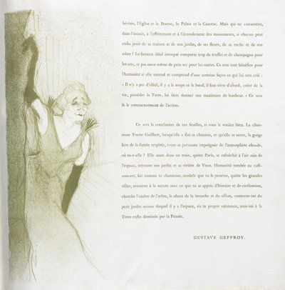 Yvette Guilbert - French Series: No. 16 by Henri de Toulouse-Lautrec