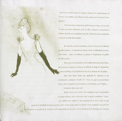 Yvette Guilbert - French Series: No. 4 by Henri de Toulouse-Lautrec